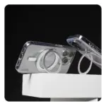 Telefono dėklas PanzerGlass CARE by Case Transparent w. Silver Kickstand & MagSafe iPhone 16 (1325), vaizdas 5