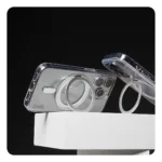 Telefono dėklas PanzerGlass CARE by Case Transparent w. Silver Kickstand & MagSafe iPhone 16 Pro (1326), vaizdas 5