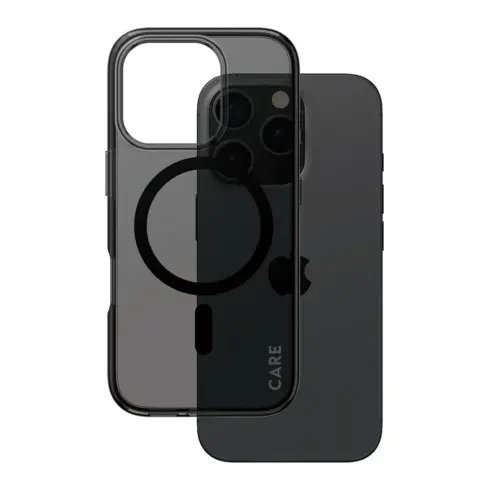 Telefono dėklas PanzerGlass CARE by Smokey Case w. Black MagSafe iPhone 16 Pro (1350)