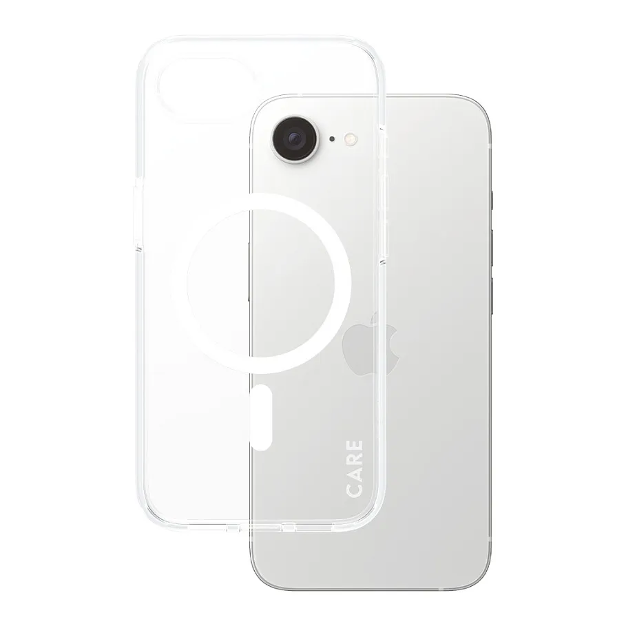 PanzerGlass CARE™ by ® Urban Combat Case Transparent w. White Qi Compatible iPhone 17e | 16e mobile phone case Telefono dėklas PanzerGlass CARE by Urban Combat Case Transparent w. White Qi Compatible iPhone 17e (CRRTPUCG29845)