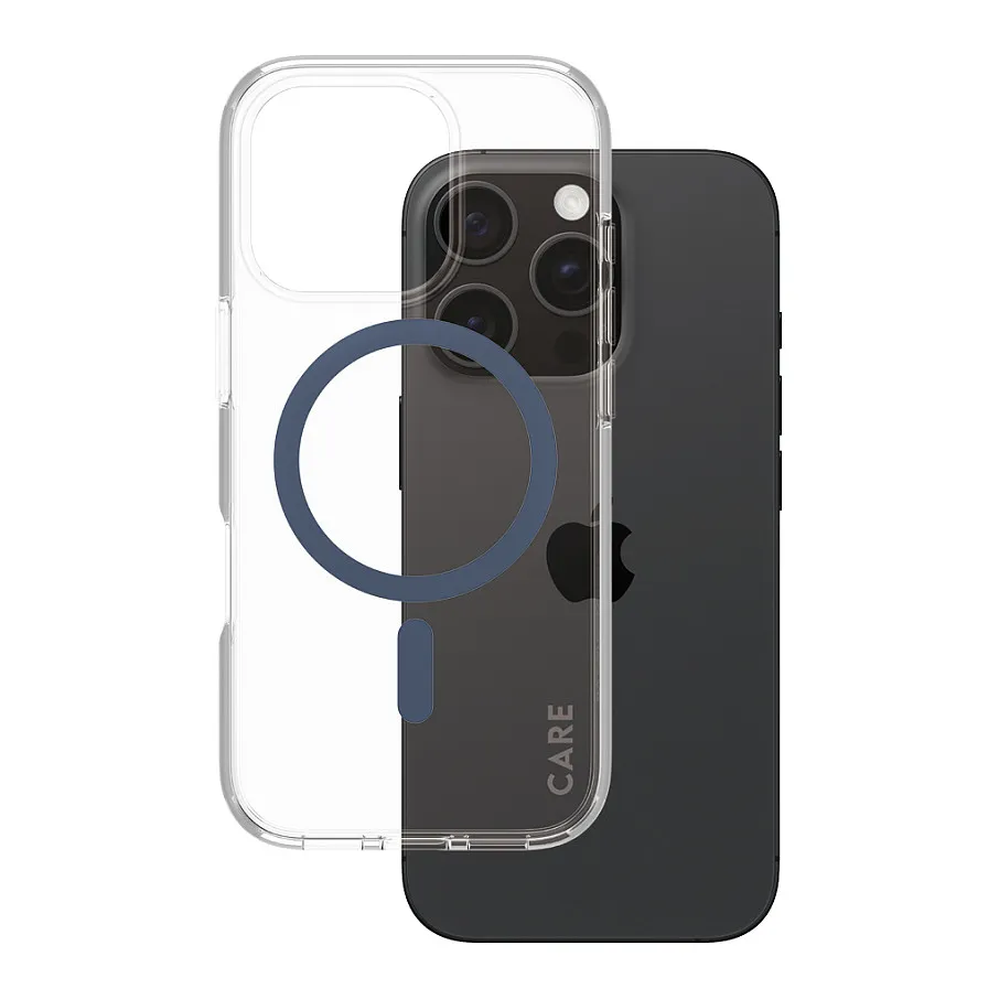 PanzerGlass CARE™ by ® Urban Combat Case Transparent w. Blue MagSafe iPhone 16 Pro mobile phone case Telefono dėklas PanzerGlass CARE by Urban Combat Case Transparent w. Blue MagSafe iPhone 16 Pro (1366)
