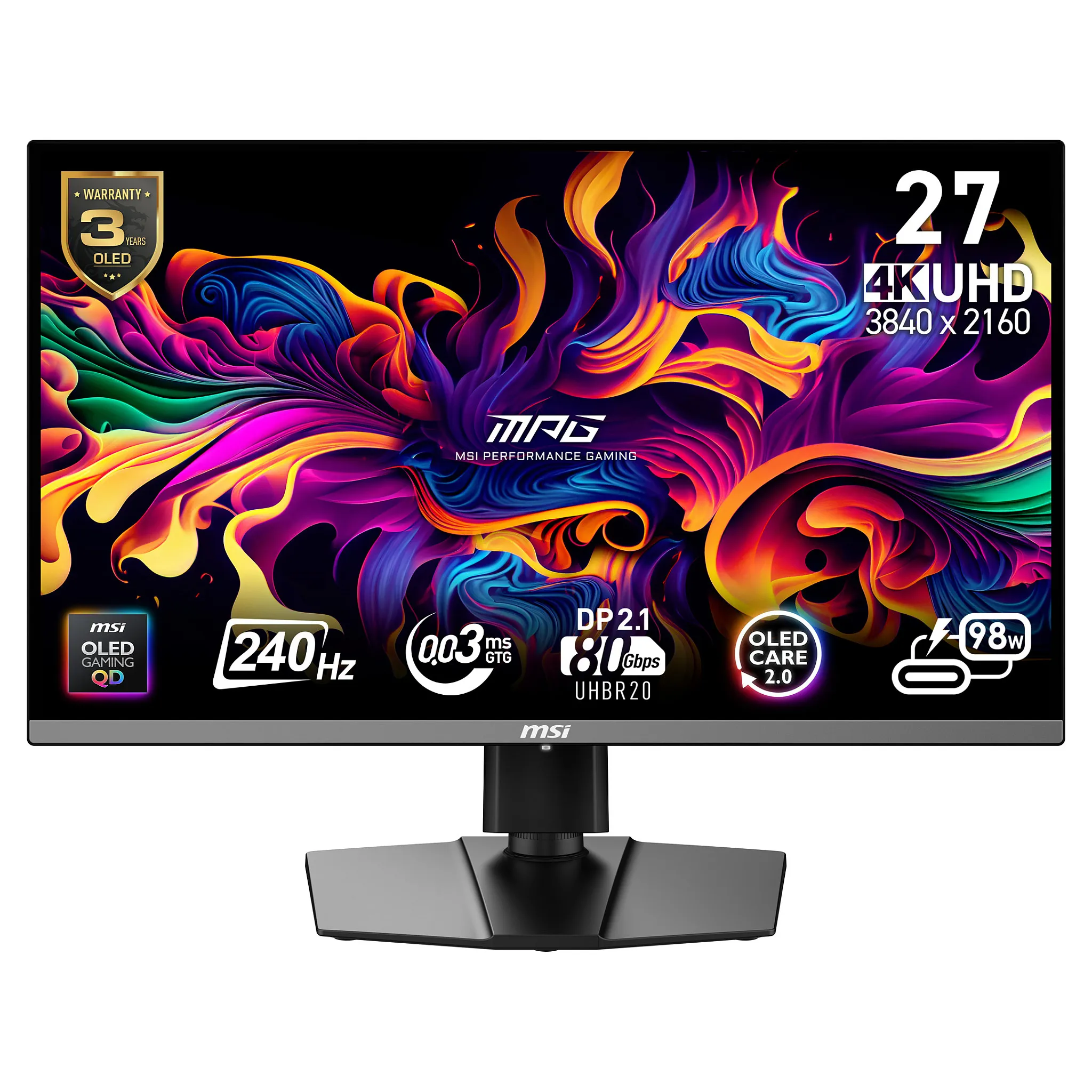 MSI MPG 272URXDE QD-OLED computer monitor MSI MPG 272URXDE QD-OLED computer monitor