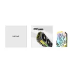 Zotac GAMING GeForce RTX 5050 Twin Edge OC, šoninis vaizdas su jungtimis