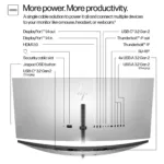 Monitorius HP Series 7 Pro 37.5 inch WQHD+ Thunderbolt 4 Monitor - 738pu (8K167AA#ABB), vaizdas 8