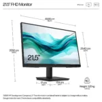 Monitorius HP Series 3 Pro 21.5 inch FHD Monitor - 322pf (9U5B0UT#ABB), vaizdas 8
