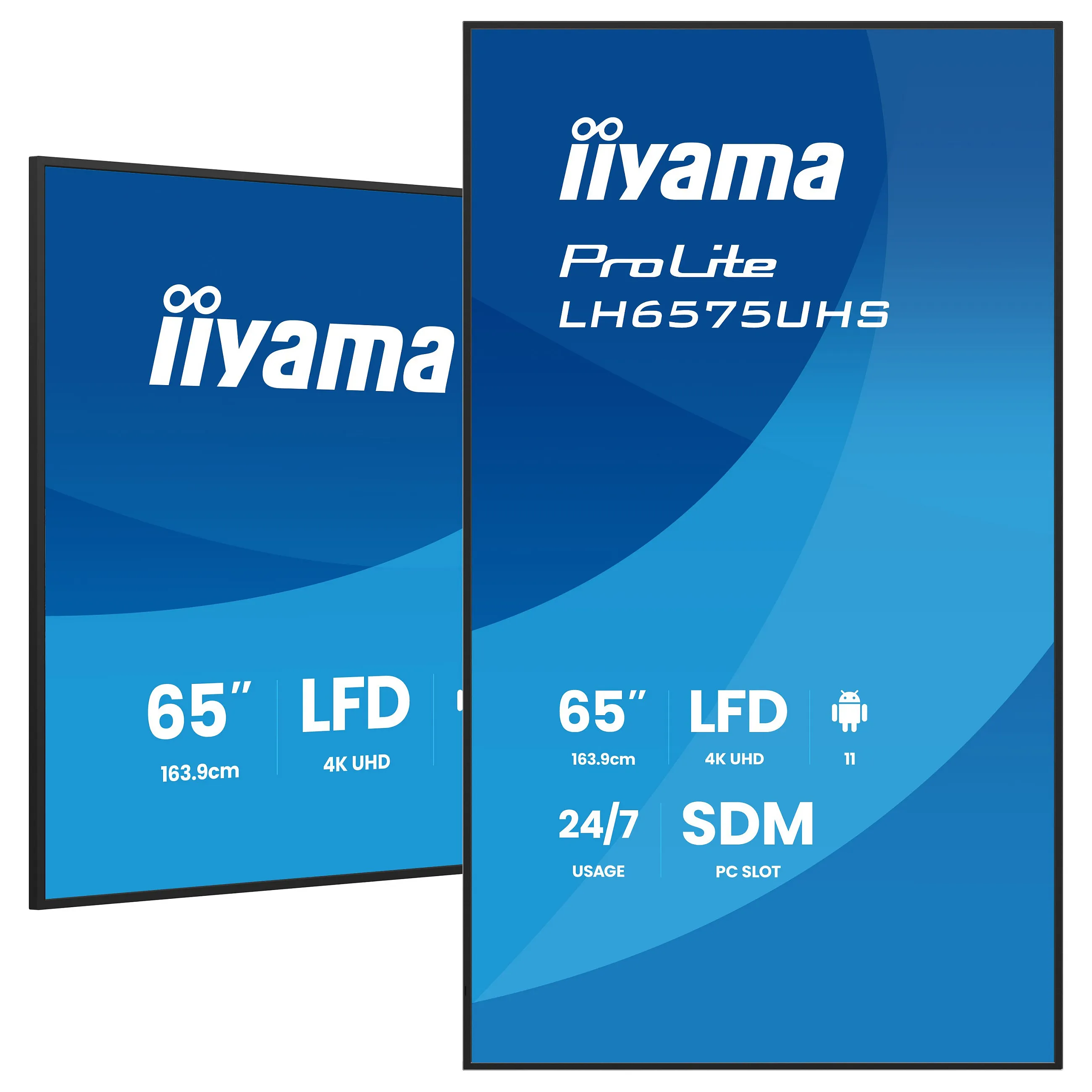 iiyama LH6575UHS-B2AG Signage Display Komercinis ekranas iiyama LH6575UHS-B2AG