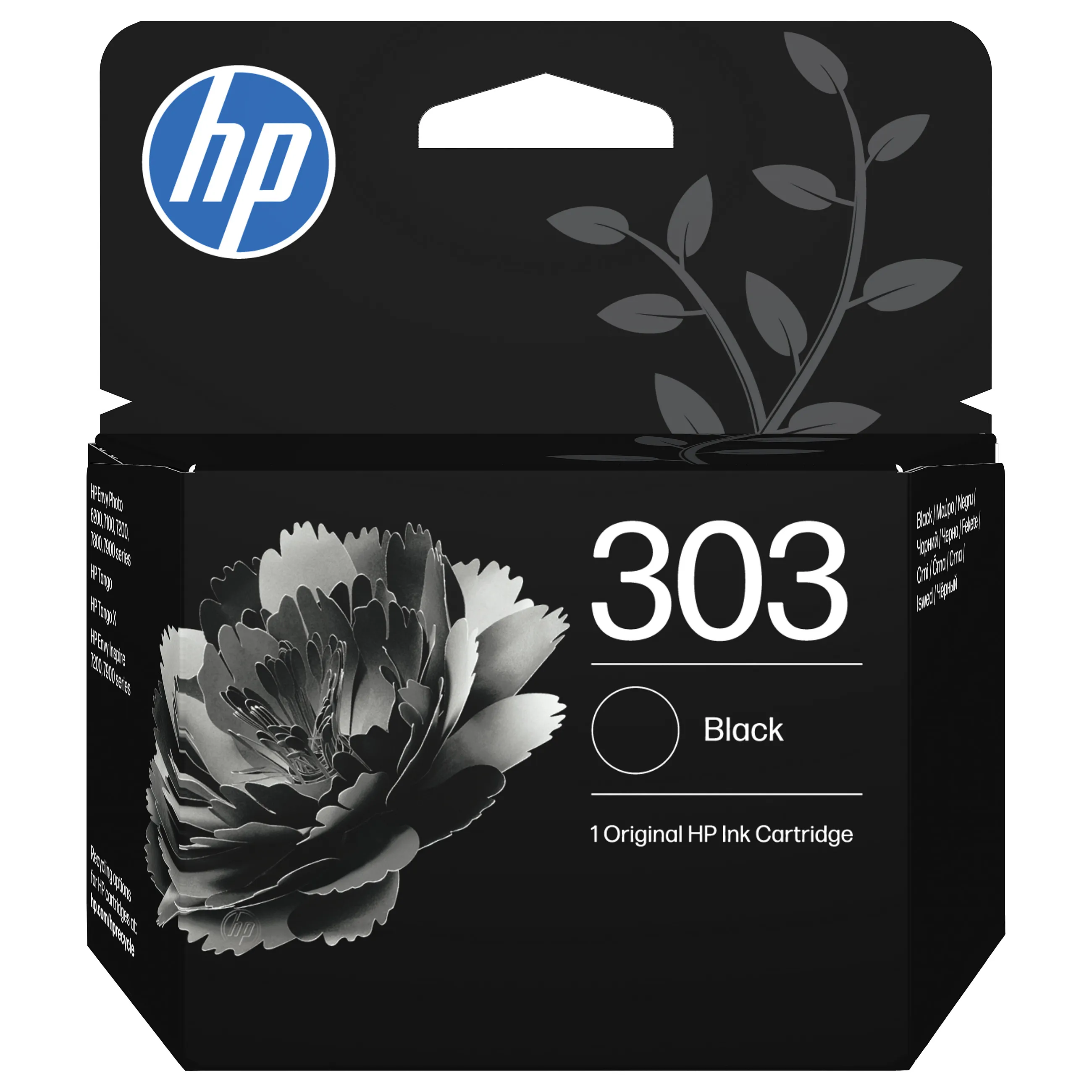 HP 303 Black Original ink cartridge Rašalo kasetė HP 303 (T6N02AE#UUS), juodos spalvos