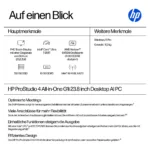 All-in-one kompiuteris HP Pro Studio 4 AiO Intel Core Ultra 7 265T 60,45cm 23,8Zoll FHD 16GB (BY6W0ET#ABD), vaizdas 10