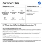 HP ZBook Ultra 14 G1a AMD Ryzen AI Max+ PRO 395 14Zoll WUXGA 128GB 2TB/SSD W11P