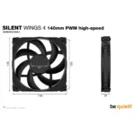 Korpuso aušintuvas be quiet! SILENT WINGS 4, 140mm PWM high-speed (BL097), vaizdas 5