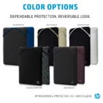 Nešiojamo kompiuterio dėklas HP 14 ReversP Blk/Geo Sleeve (2F2L4AA), vaizdas 3