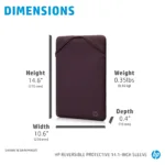 Nešiojamo kompiuterio dėklas HP 14 ReversP Blk/Geo Sleeve (2F2L4AA), vaizdas 4