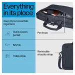 Nešiojamo kompiuterio dėklas HP Everyday 16 Odyssey Gray Laptop Briefcase (A08KHUT), vaizdas 3