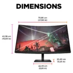 Monitorius HP OMEN 32c Curved Gaming-Monitor 80cm (31,5 Zoll) (780K6E9#ABB), vaizdas 10