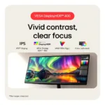 LG 34U511A-B monitorio galinis vaizdas su VESA tvirtinimu