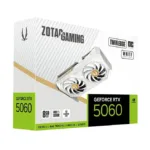 Zotac GAMING GeForce RTX 5060 Twin Edge OC White Edition, šoninis vaizdas