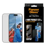Apsauginis stiklas PanzerGlass 2-Way Privacy Screen Protector iPhone 17, iPhone 16 Pro (PG66280), vaizdas 2