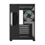 Korpusas Thermaltake View 380 WS ARGB, šoninis vaizdas su įmontuotais ventiliatoriais