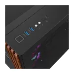 Korpusas Thermaltake View 380 WS ARGB, šoninis vaizdas su įrengtais ventiliatoriais