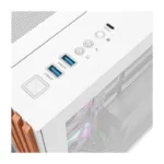 Korpusas Thermaltake View 380 WS ARGB, matomas iš šono su įmontuotais ventiliatoriais
