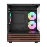 Korpusas Thermaltake View 170 WS ARGB, matomas iš šono su įdiegtais ventiliatoriais