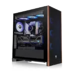 Thermaltake S370 WS korpusas, matomas iš šono su įmontuotu šoniniu stiklu