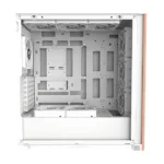 Korpusas Thermaltake S370 WS Snow, matomas iš šono su atidarytu stiklo langeliu