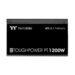 Thermaltake Toughpower PT 1200W, šoninis vaizdas su jungtimis ir kabeliais