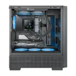 Thermaltake TH240-S V3 ARGB, artimiausio kampo vaizdas su LCD ekranu