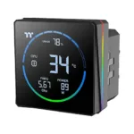 Thermaltake TH360-S V3 ARGB, artimiausio kampo vaizdas su LCD ekranu
