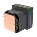 Thermaltake TH360-S V3 ARGB, artimiausio kampo vaizdas su LCD ekranu