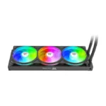Thermaltake TH360-S V3 ARGB, artimiausio kampo vaizdas su LCD ekranu