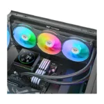 Thermaltake TH360-S V3 ARGB, artimiausias vaizdas su kvadratiniu siurbliu