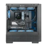 Thermaltake TH360-S V3 ARGB, artimiausio kampo vaizdas su LCD ekranu