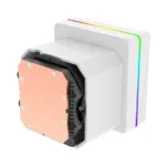 Thermaltake TH360-S V3 ARGB, artimiausio kampo vaizdas su kvadratiniu siurbliu