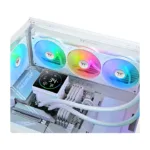 Thermaltake TH360-S V3 ARGB, artimiausio kampo vaizdas su aušintuvo ventiliatoriumi