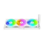 Thermaltake TH360 V3 Ultra ARGB, artimiausio kampo vaizdas su kvadratiniu siurbliu