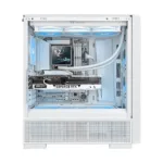 Thermaltake TH360 V3 Ultra ARGB, artimiausio kampo vaizdas su kvadratiniu siurbliu