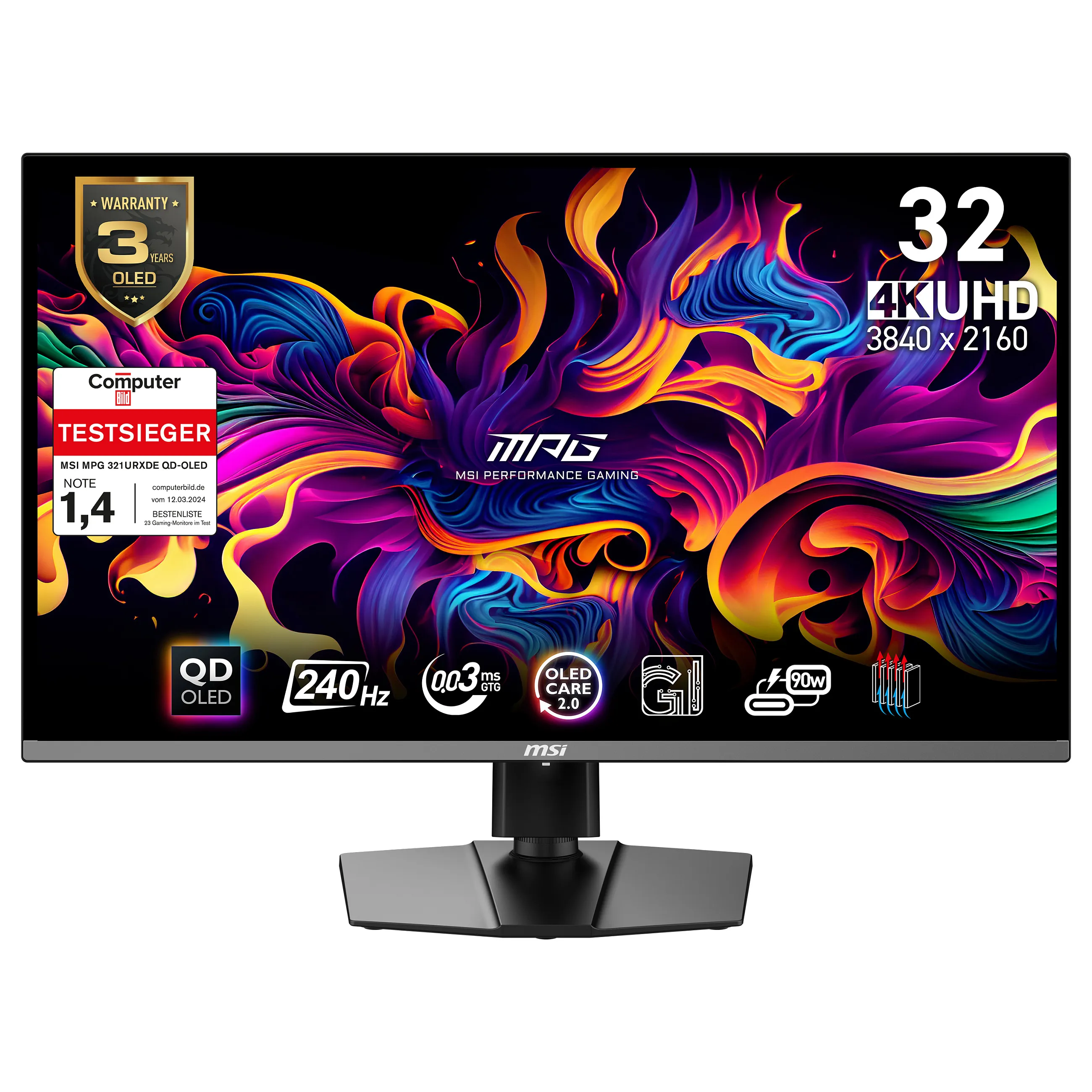 MSI MPG 321URXDE QD-OLED computer monitor Monitorius MSI MPG 321URXDE QD-OLED (9S6-3DD29A-056)