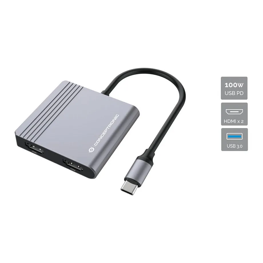 Conceptronic DONN13G laptop dock/port replicator Dokavimo stotelė Conceptronic DONN13G