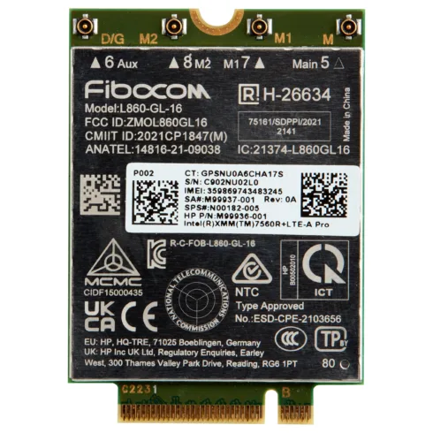 HP XMM 7560 R+ LTE-Advanced Pro WWAN interface cards/adapter