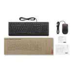Klaviatūra Lenovo Essential Wired Combo Black US Euro (4X31R64439), vaizdas 4