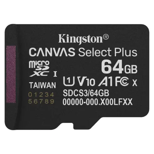Atminties kortelė Kingston Technology Canvas Select Plus Gen3 (SDCS3/64GBSP)