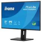 Monitorius iiyama ProLite XB2792QSU-B1, matinis ekranas ir jungčių išdėstymas