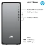 Stacionarus kompiuteris HP OmniDesk Desktop M02-0452ng i5-14400 16GB/512GB SSD Windows 11 (C5JS4EA#ABD), vaizdas 4