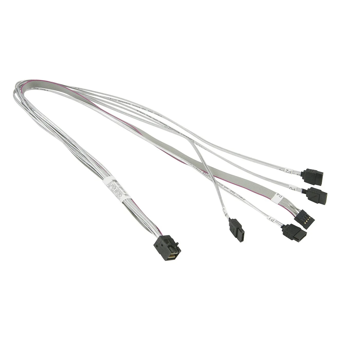 Supermicro MiniSAS HD / 4 SATA 0.7 m Vidinis kompiuterio kabelis Supermicro MiniSAS HD / 4 SATA 0.7 m (CBL-SAST-0811)