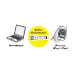 USB laidas ar adapteris VALUE Lightning - USB 1.8 m (11.99.8322), vaizdas 2