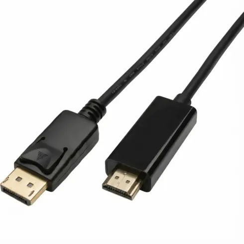 Vaizdo laidas ar adapteris Captiva Kabel Displayport zu HDMI schwarz 4K 60Hz 1m HighSpeed DP zu HDMI (80296)