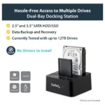 Laikmenų kopijavimo įrenginys StarTech.com SDOCK2U313R, vaizdas 9