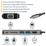StarTech.com DKT30CSDHPD3 laptop dock/port replicator